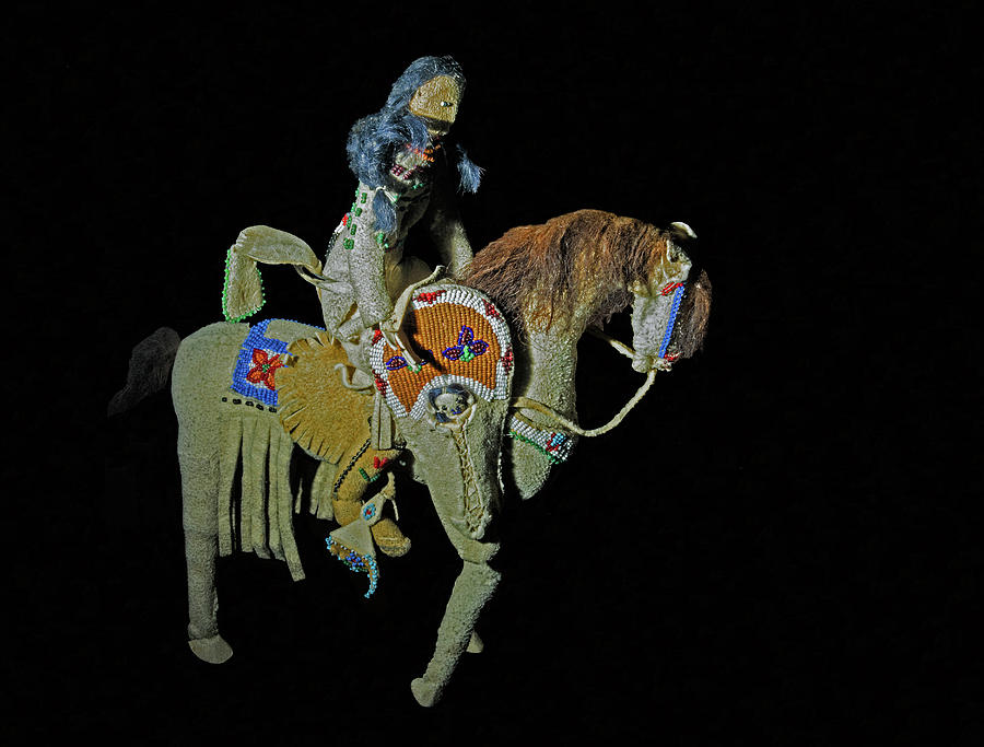 Horse And Rider Doll, Shoshone Tribe Photograph by Millard H. Sharp