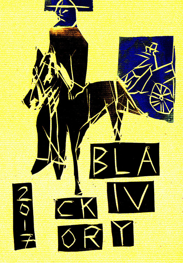 Horse Black Ivory Woodcut Poster 20 Digital Art by Edgeworth Johnstone