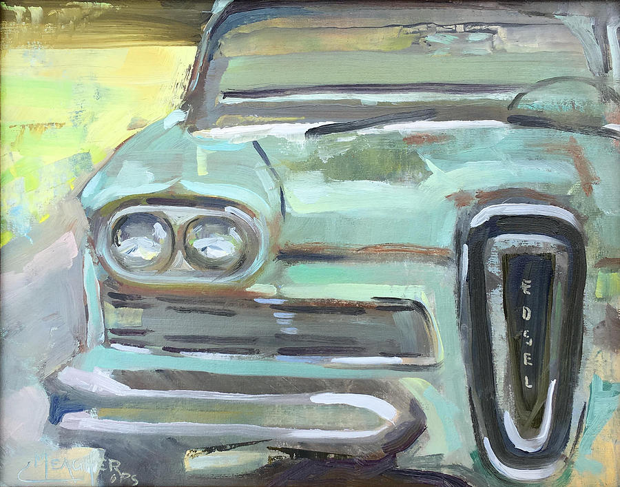 Classic Car Painting - Horse Collar Edsel by Spencer Meagher