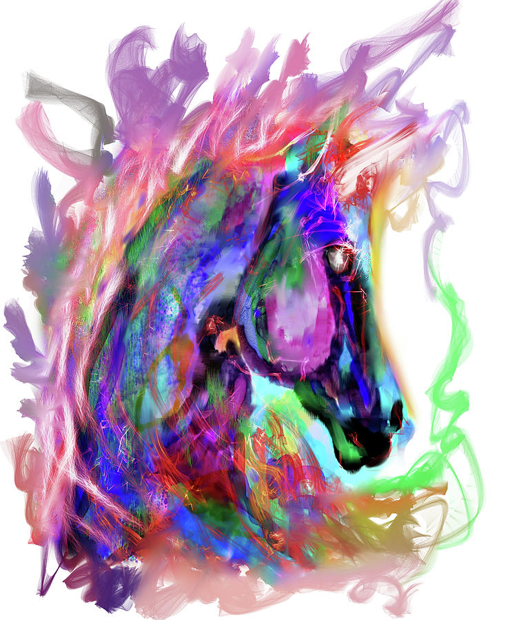 Horse Painting - Horse Head 2 by Stephanie Analah