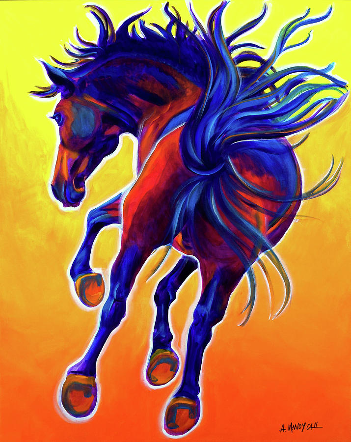Animal Painting - Horse Kick Up Your Heels by Dawgart