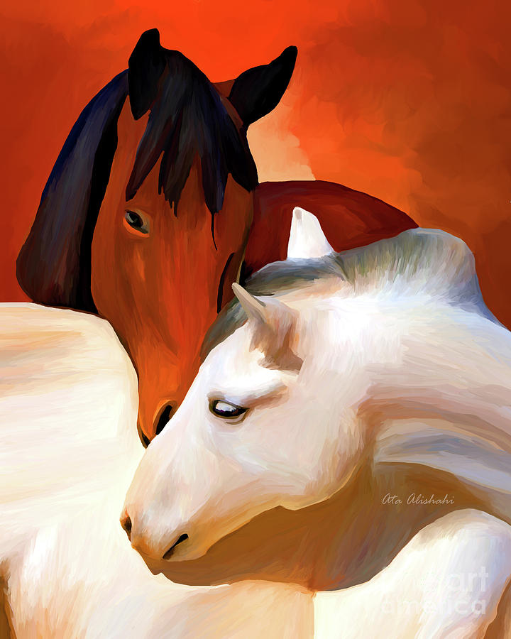 Horse Love Digital Art by Ata Alishahi - Fine Art America