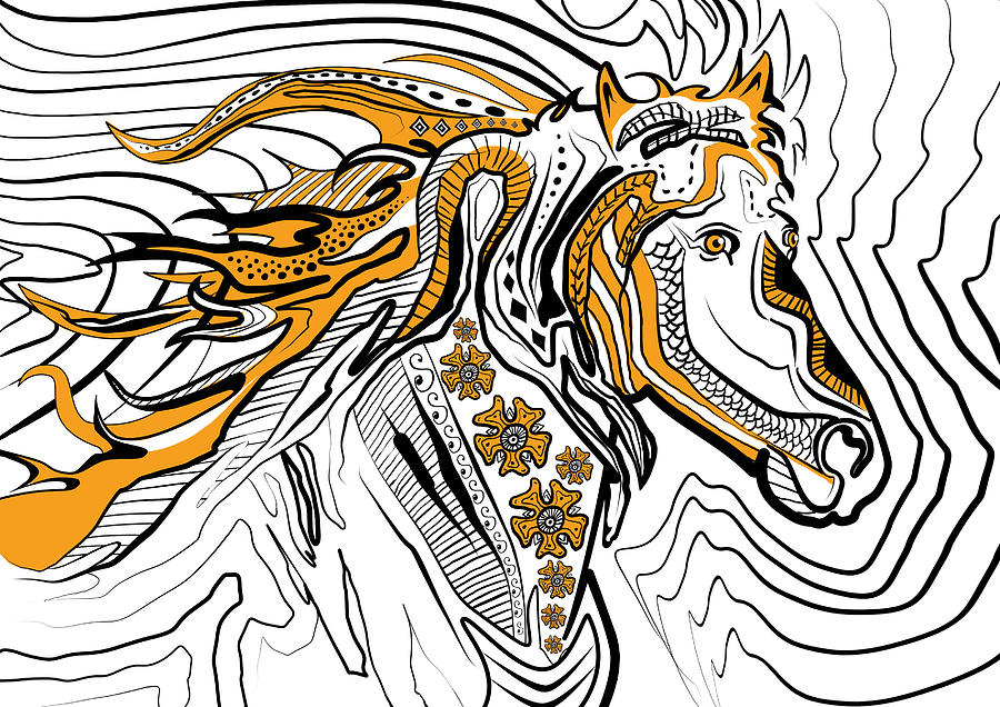 Horse Digital Art by Nelson Barros