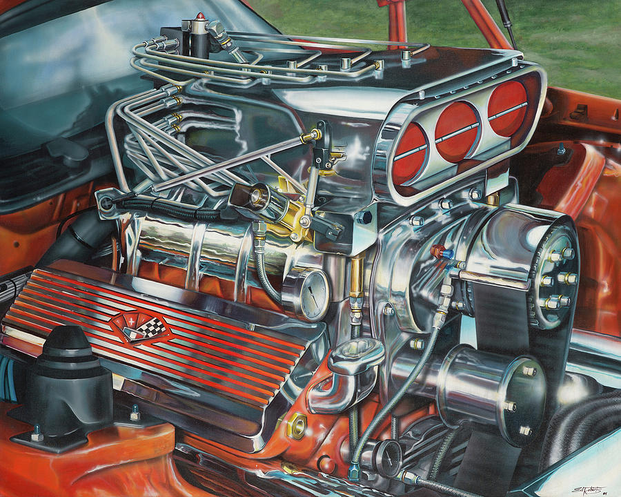 Hot Rod Painting - Horse Power by Ed Roberts