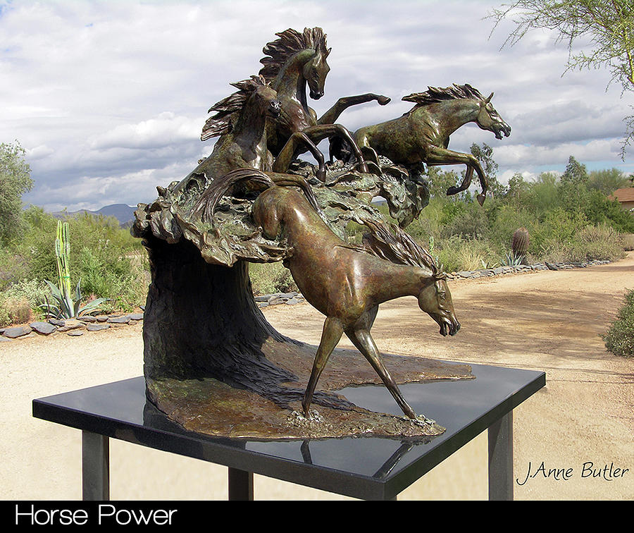 Horse Power  Sculpture by J Anne Butler