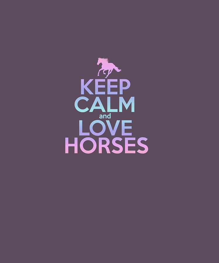 Horse Riding Hoodie Keep Calm Love Horses Women Girl Gift