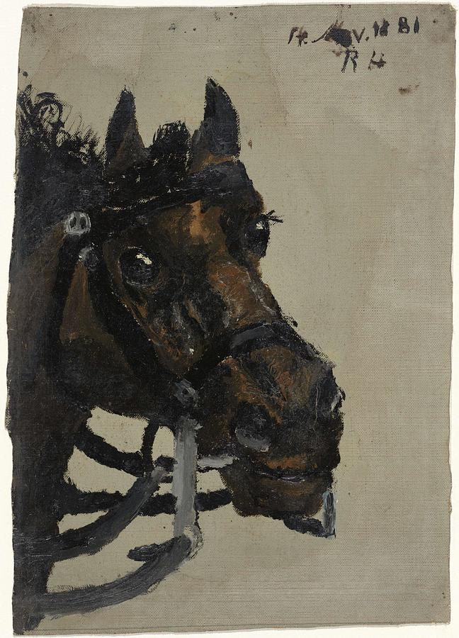 Horsehead. Painting by Richard Nicolaus Roland Holst -1868-1938-