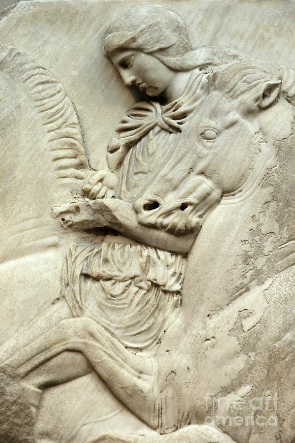 Greek Photograph - Horsemen Of The Parthenon Marbles. by David Parker/science Photo Library
