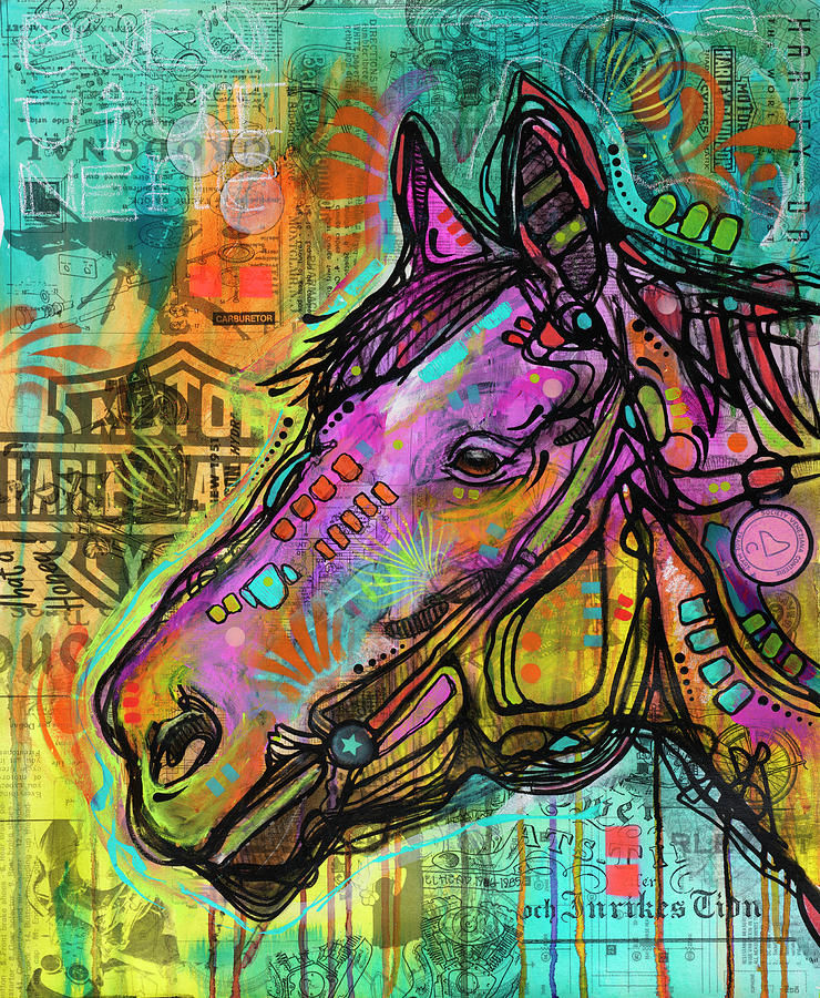 Animal Mixed Media - Horsepower by Dean Russo- Exclusive