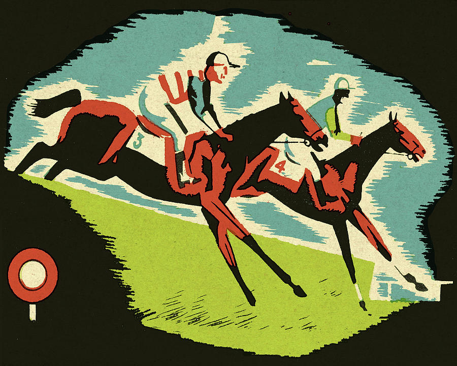 Horseracers Drawing by CSA Images - Fine Art America