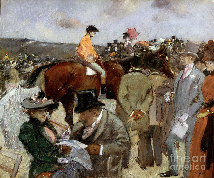 Horseracing, 1888. Artist Jean Louis Drawing by Heritage Images