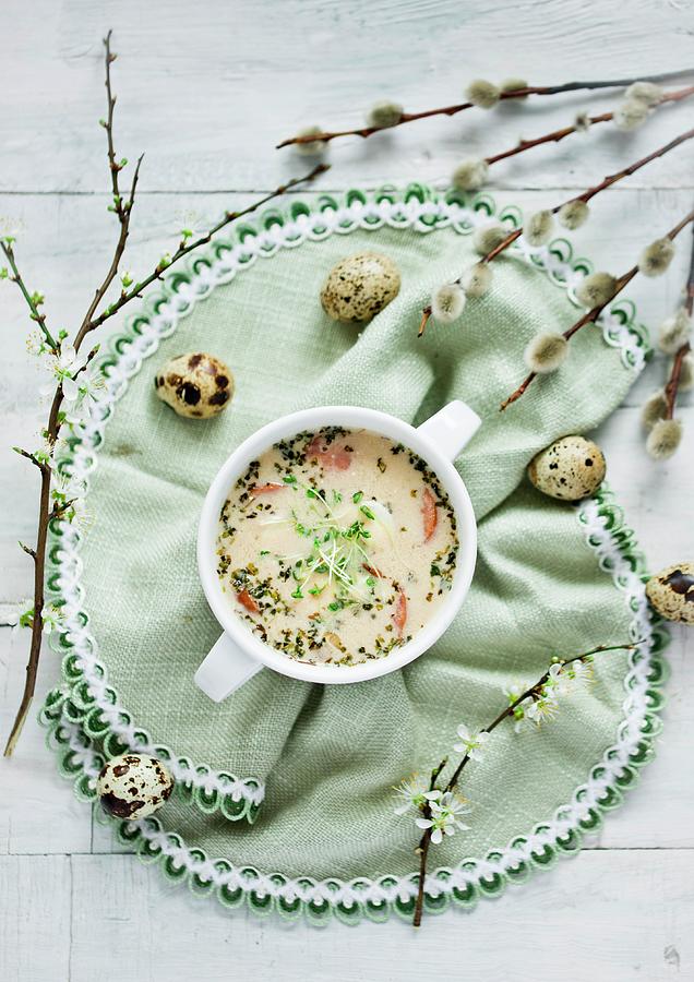 Horseradish Soup traditional Easter Soup From Poland Photograph by Dorota Indycka