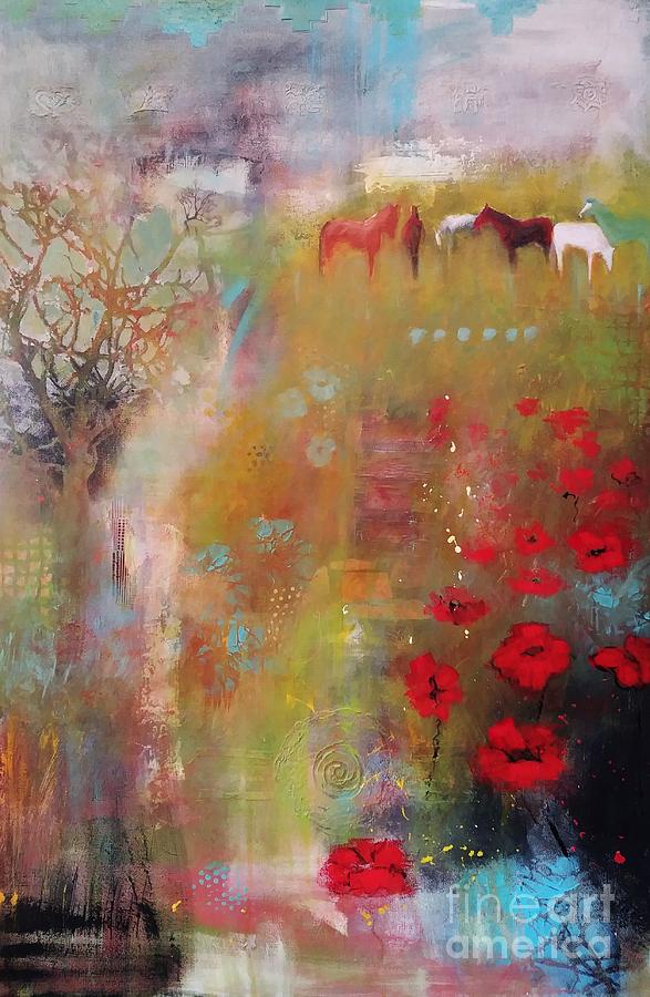 Horses In The Upper Pasture by Frances Marino Horses In The Upper Pasture by Frances Marino