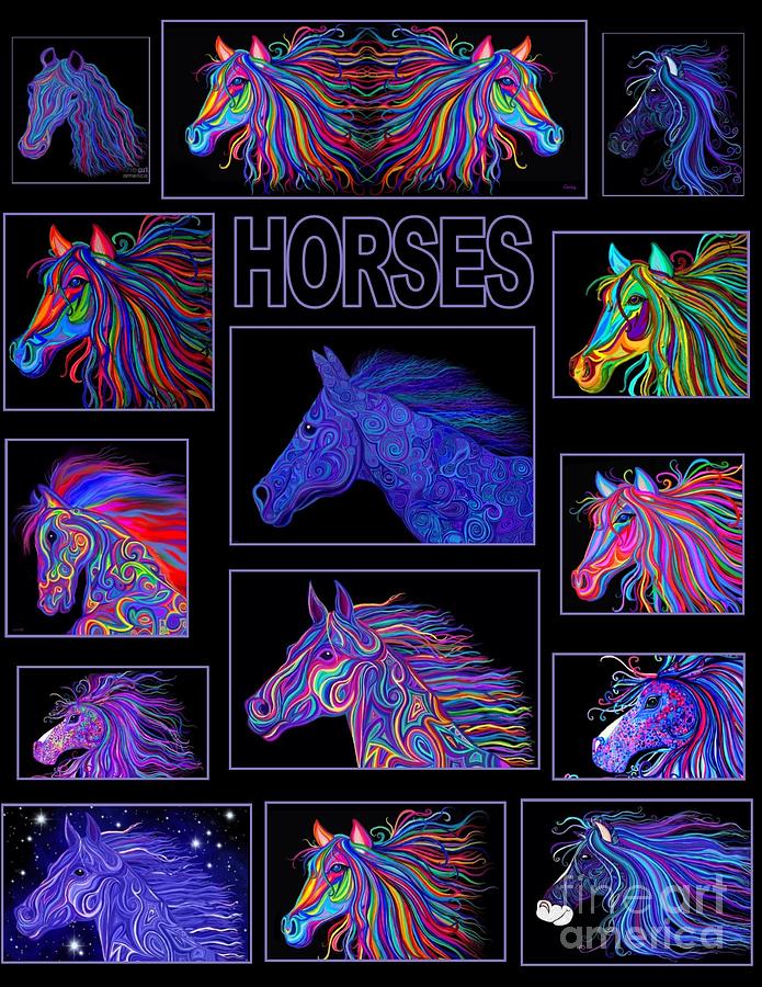 Horse Digital Art - Horses Poster by Nick Gustafson