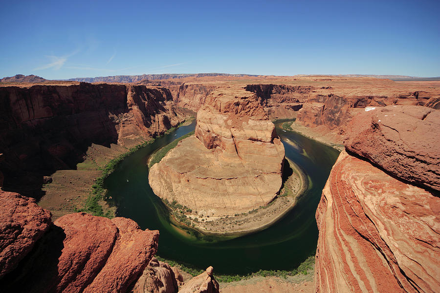 Horseshoe Bend And Colorado River Photograph by Guy Vanderelst
