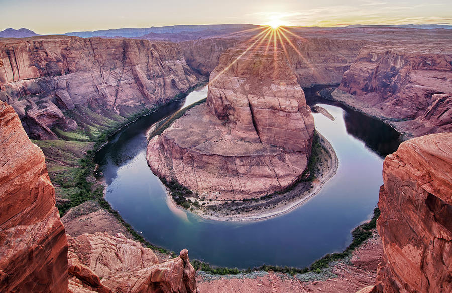 Horseshoe Bend At Sunset Photograph by Russell Burden