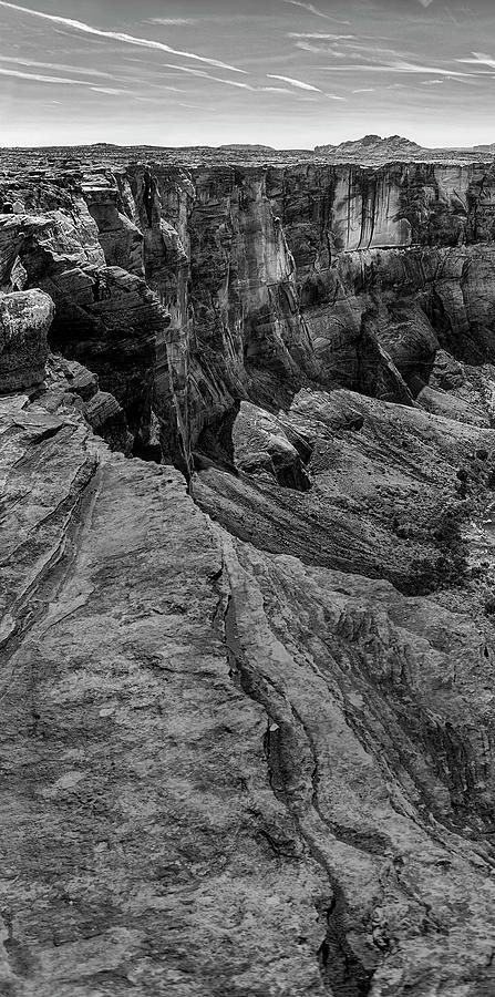 Black And White Photograph - Horseshoe Bend Bw 1 Of 3 by Moises Levy