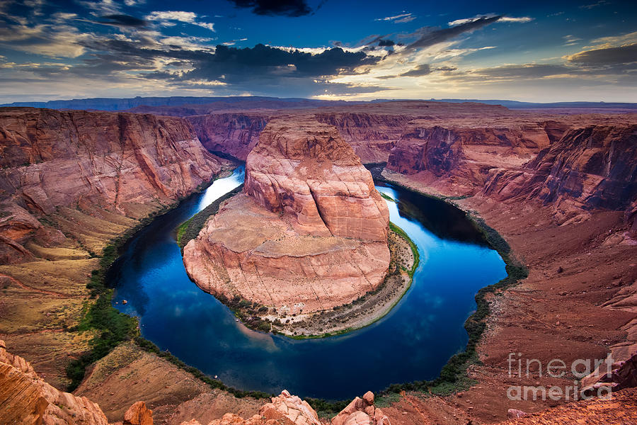 Usa Photograph - Horseshoe Bend Canyon And Colorado by Ronnybas Frimages