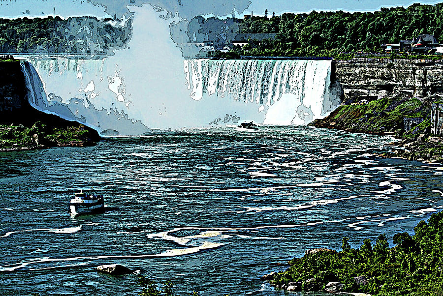 Horseshoe Falls Niagara Pop Art Photograph