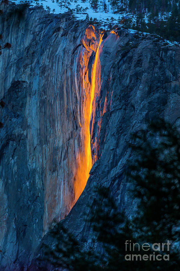 Horsetail Falls In Yosemite National Photograph by Steve Smith