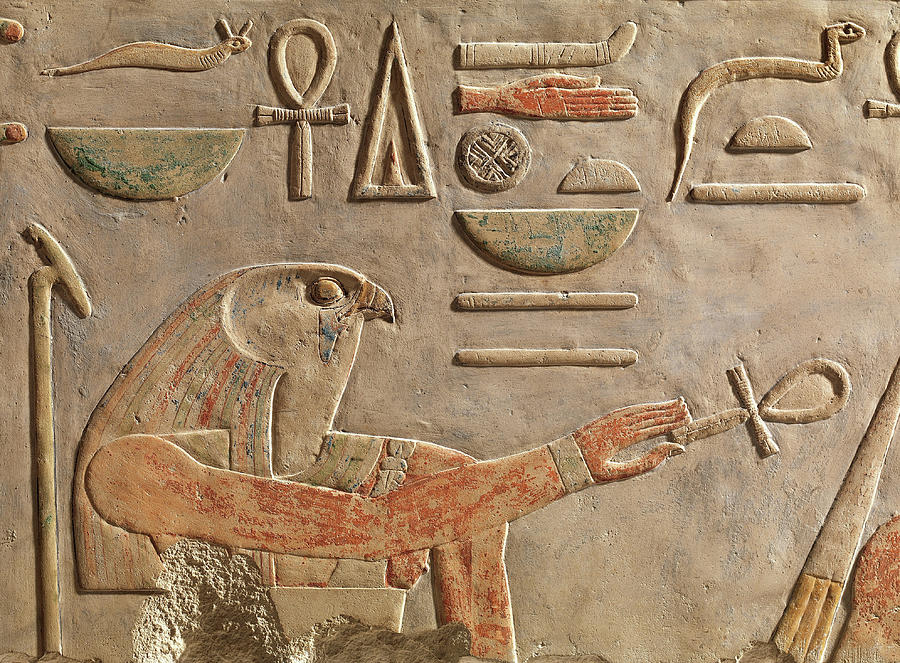 Horus Offering An Ankh Painting by Science Source
