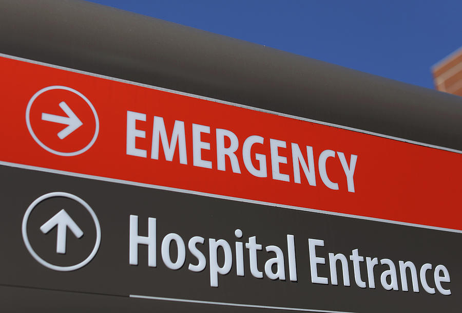 Hospital Emergency Sign in California Photograph by Mike Blake - Fine ...