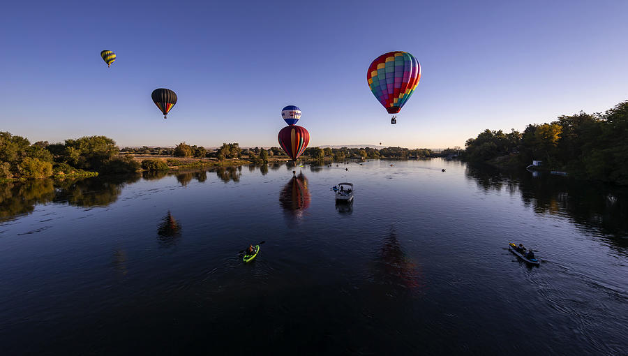 Hot Air Balloon In The Town Of Prosser Photograph by Yibing Nie Fine