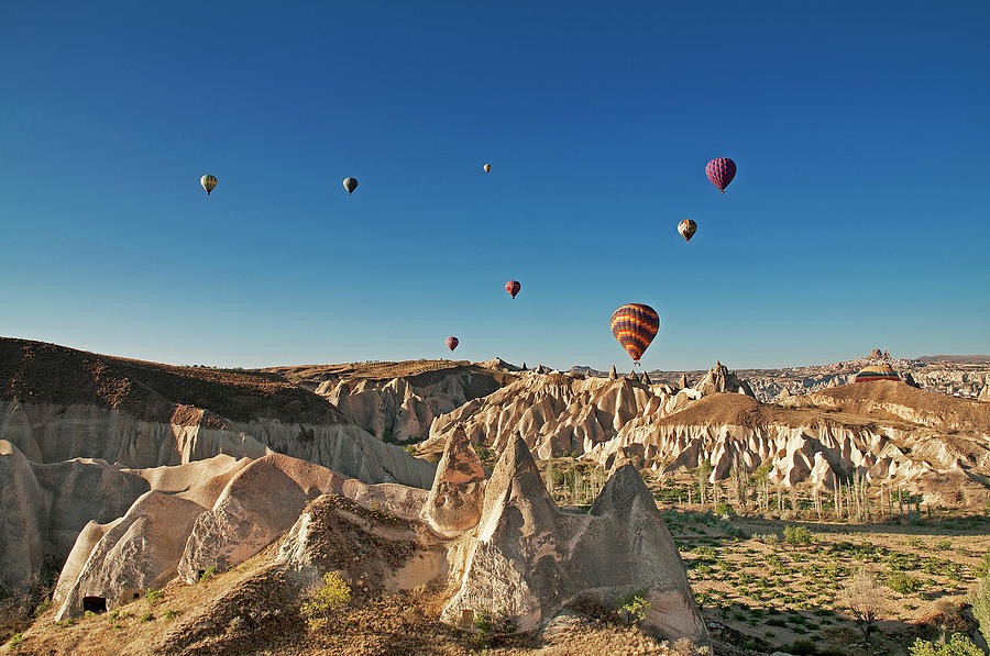 Hot Air Balloons Over Cappadocia Photograph by Korhan Sezer