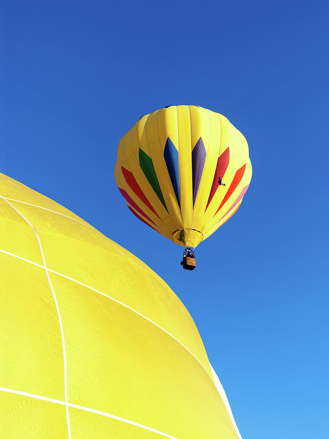 Hot Air Yellow Balloons Photograph