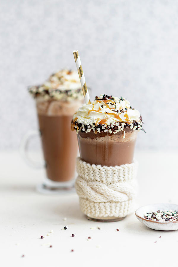 Hot Chocolate With Cram And Salted Caramel Photograph by Lucy Parissi