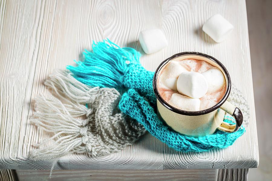 Hot Chocolate With Marshmallows Photograph by Shaiith