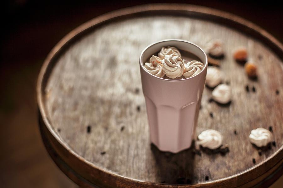 Hot Chocolate With Spices Garnished With Meringue Photograph by Nika Moskalenko