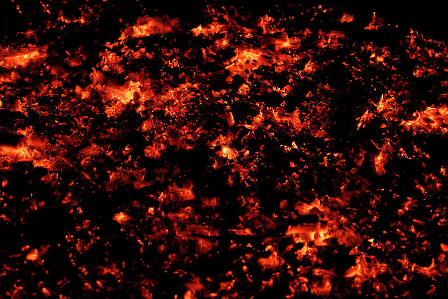 Hot Coals Glowing Photograph by Zview