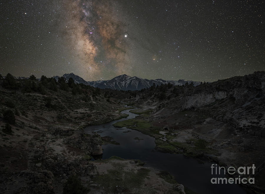 Hot Creek Milky Way  Photograph by Michael Ver Sprill