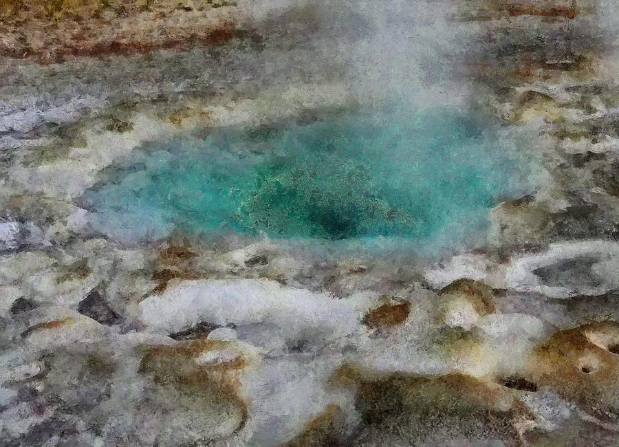 Hot Geyser In Yellowstone National Park Photograph