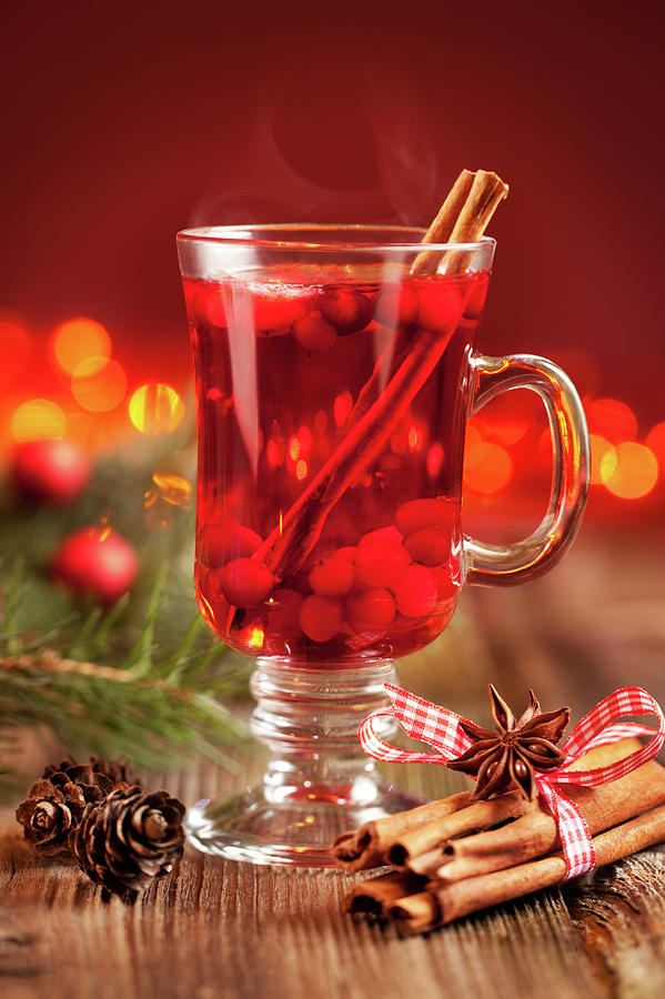 Hot Mulled Wine With Berries Photograph by 5ugarless