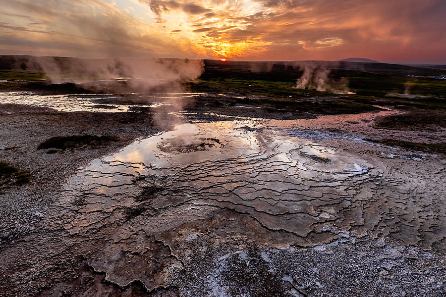 Hot Spring Sunrise Photograph by James Bian