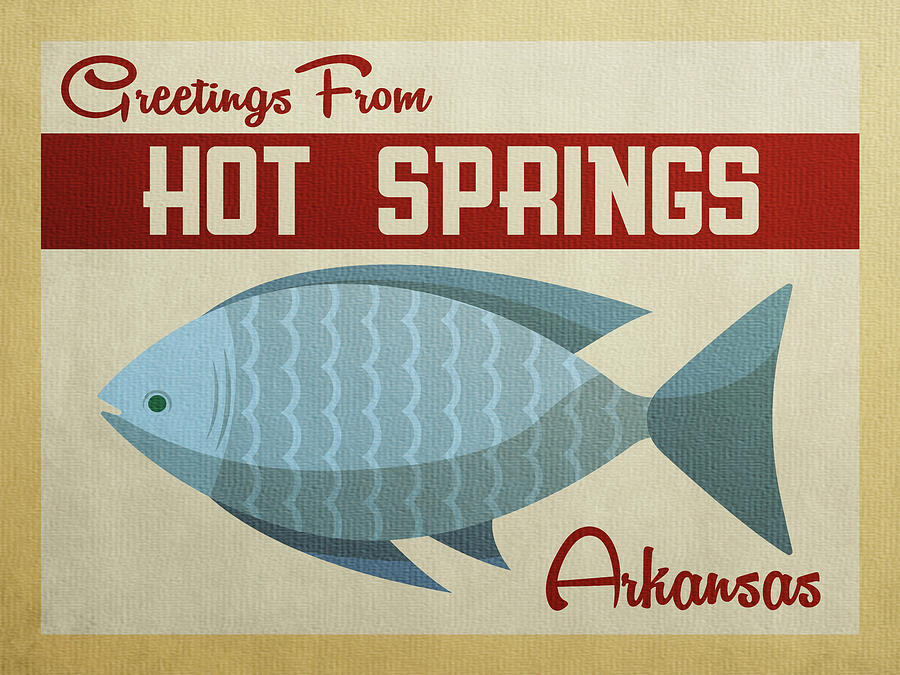 Summer Digital Art - Hot Springs Arkansas - Blue Fish by Flo Karp