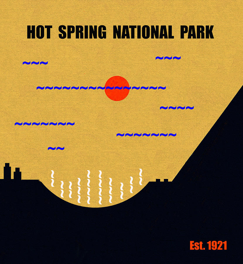 Hot Springs N. P. M series Mixed Media by David Lee Thompson