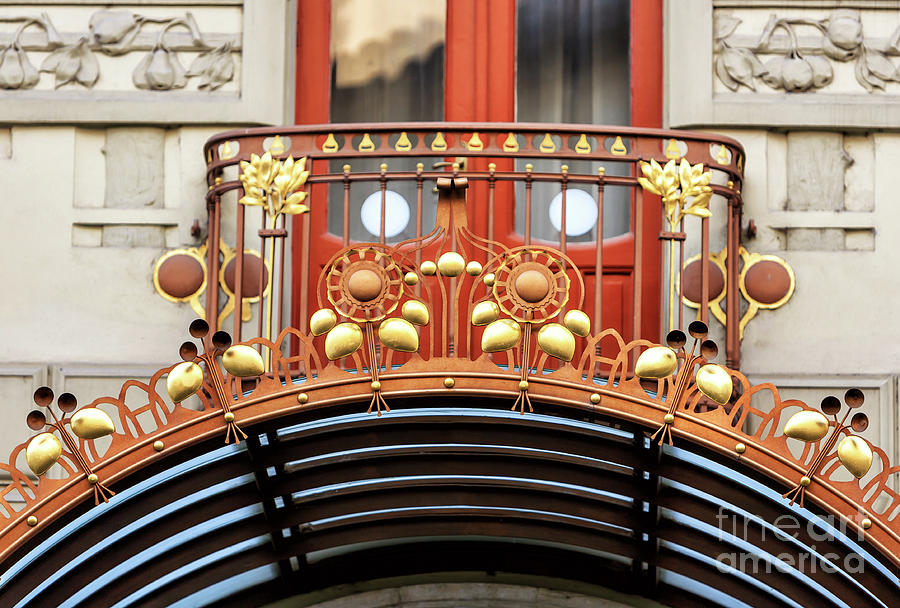 Hotel Central Balcony Design in Prague Photograph by John Rizzuto