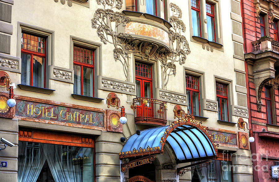 Hotel Central Facade in Prague Photograph by John Rizzuto