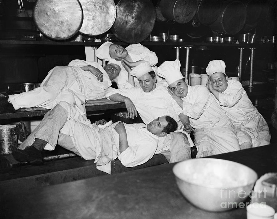Hotel Cooks In Sit-down Strike Photograph by Bettmann
