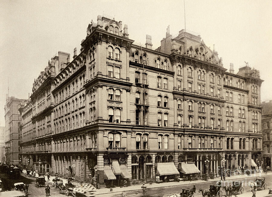 Hotel De Chicago Building In The United States Grand Pacific Hotel In Chicago, 1890s Albertype Drawing by American School