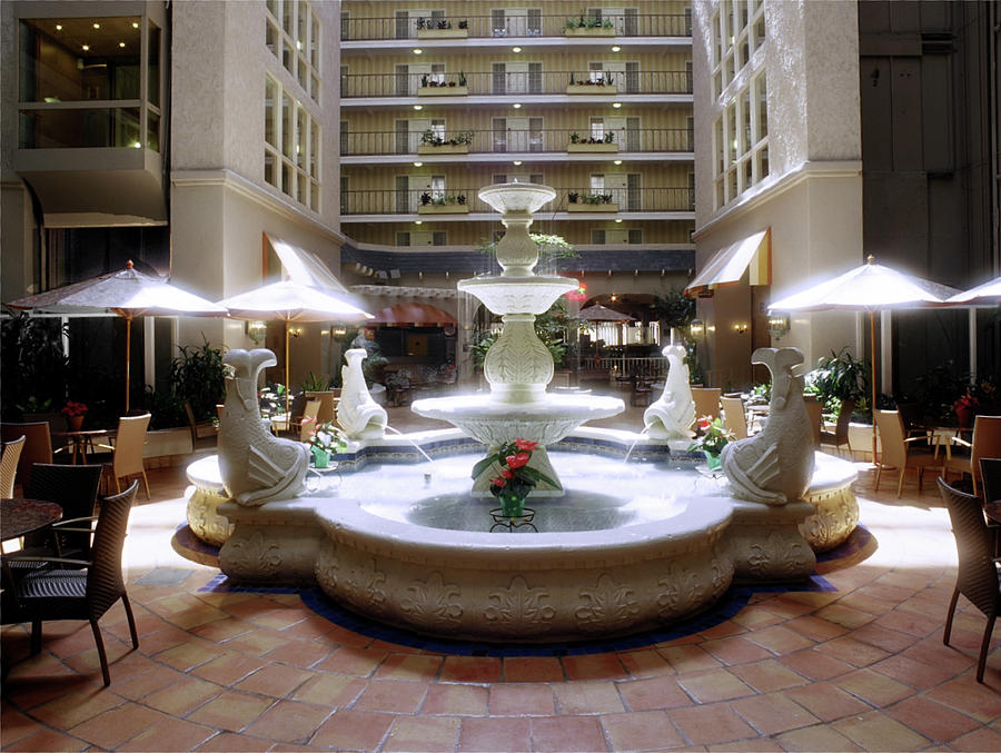 Hotel Fountain Photograph by Warren Gale Fine Art America