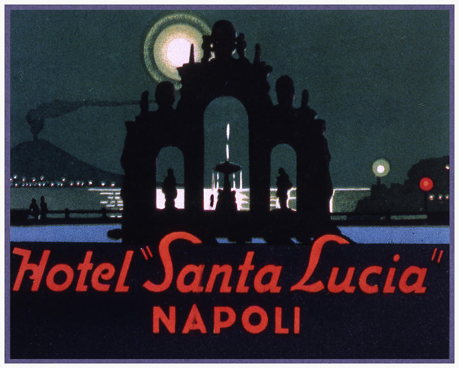 Luggage Painting - Hotel Santa Lucia by Unknown
