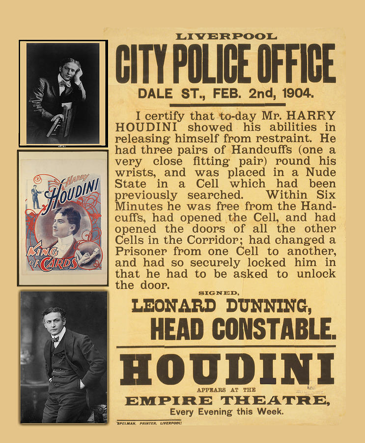 Houdini Poster Digital Art by Carlos Diaz