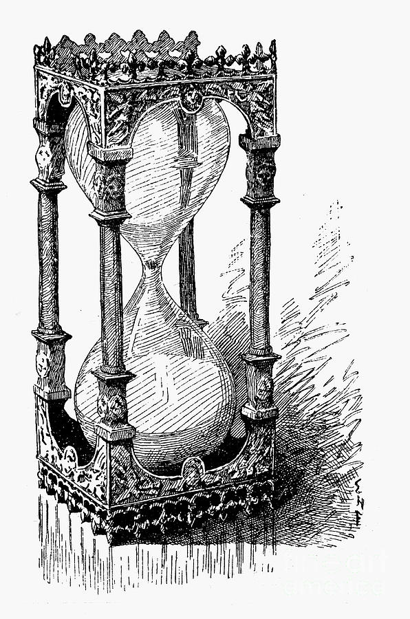 Hourglass, 1887 Drawing by Print Collector