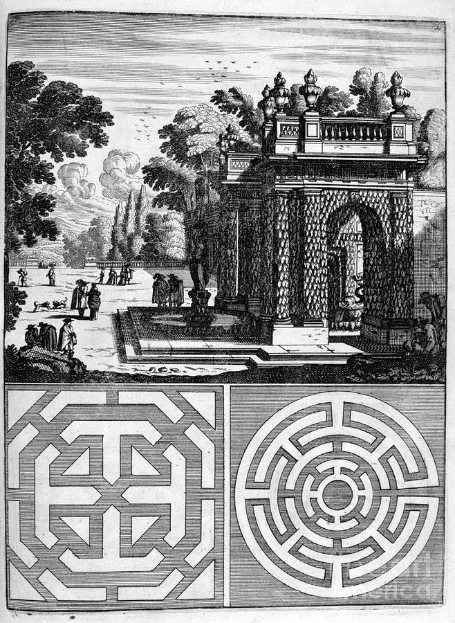 House And Garden Design, 1664. Artist Drawing by Print Collector