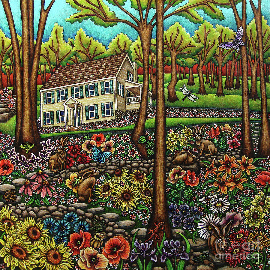 House In The Meadow  Painting by Amy E Fraser