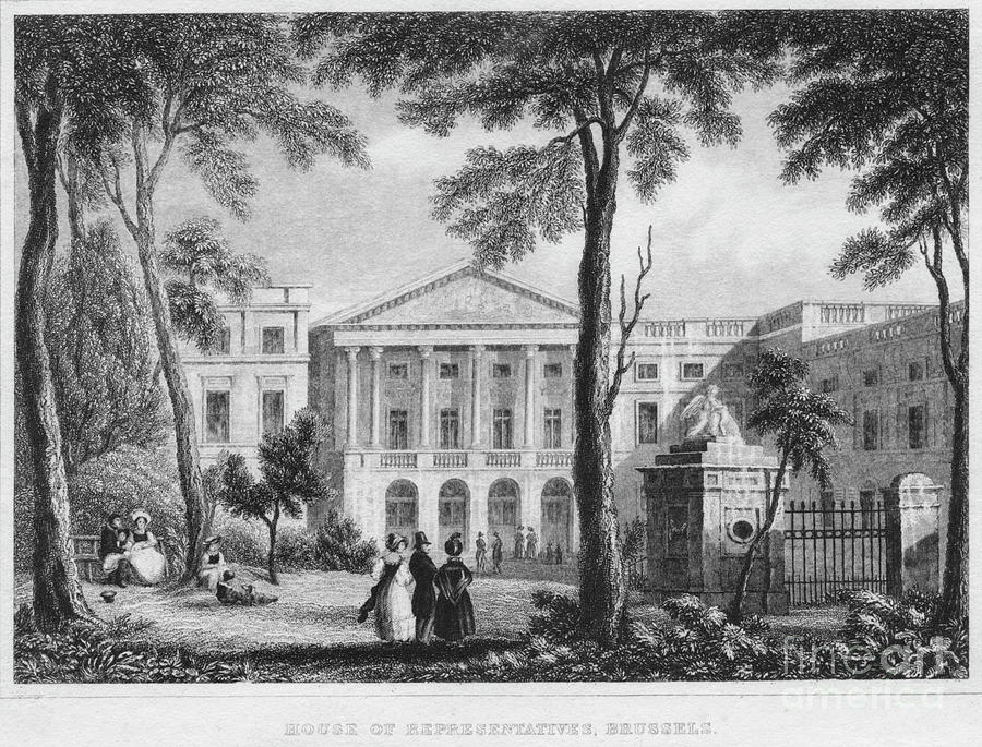 House Of Representatives, Brussels, 1850 Drawing by Print Collector